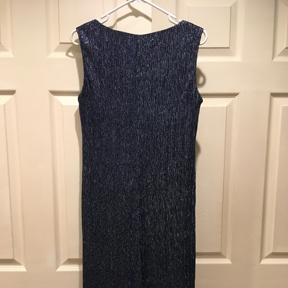 R&M Richards evening dress, blue and sliver - Picture 6 of 8